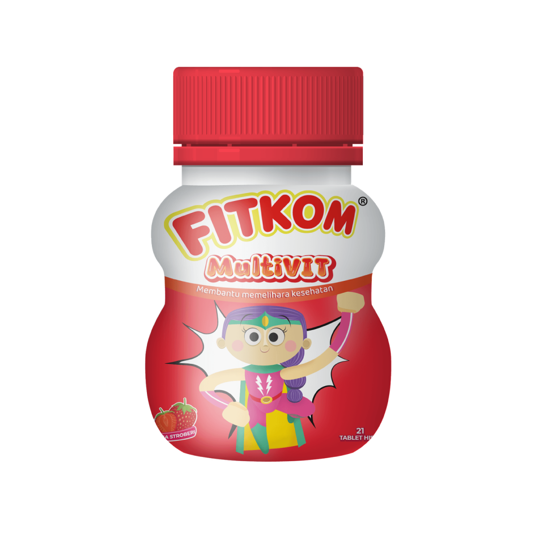 Fitkom Multivitamin (Rasa Strawberry) Tablet