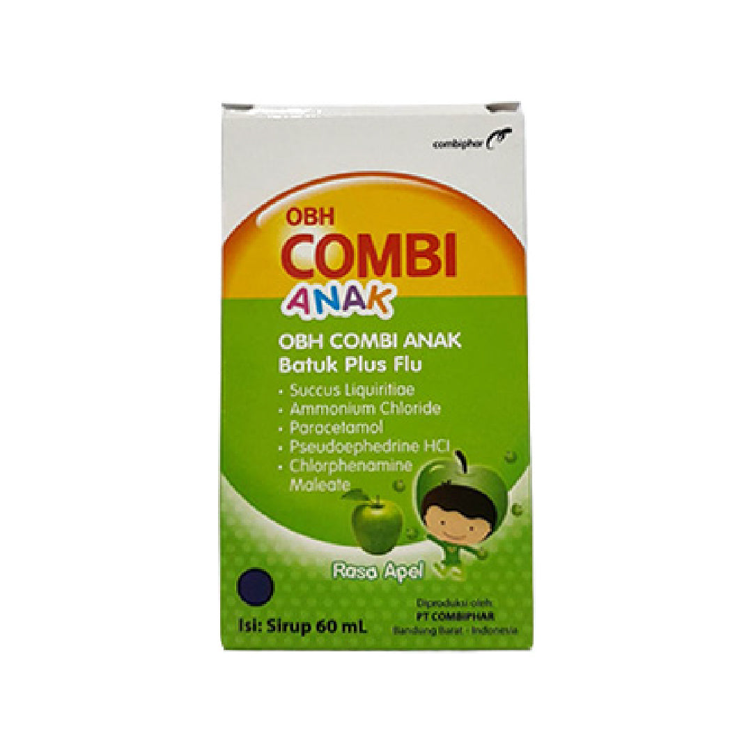 Obh Combi Anak Batuk Plus Flu Rasa Apel Sirup