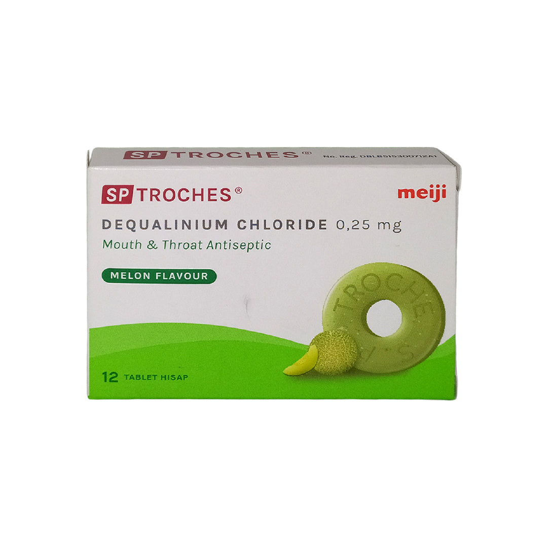 Sp Troches Meiji Tablet Hisap Rasa Melon 0.25 Mg